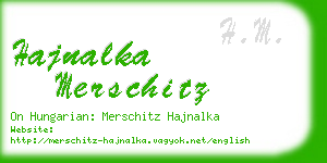 hajnalka merschitz business card